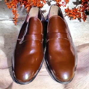 Rare Vtg Mens Biltrite Brown Leather Shoes, Mens Slip On Shoes, US size 11.